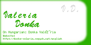 valeria donka business card